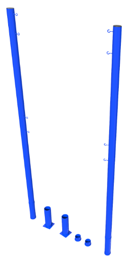 Стойки волейбольные в стаканах