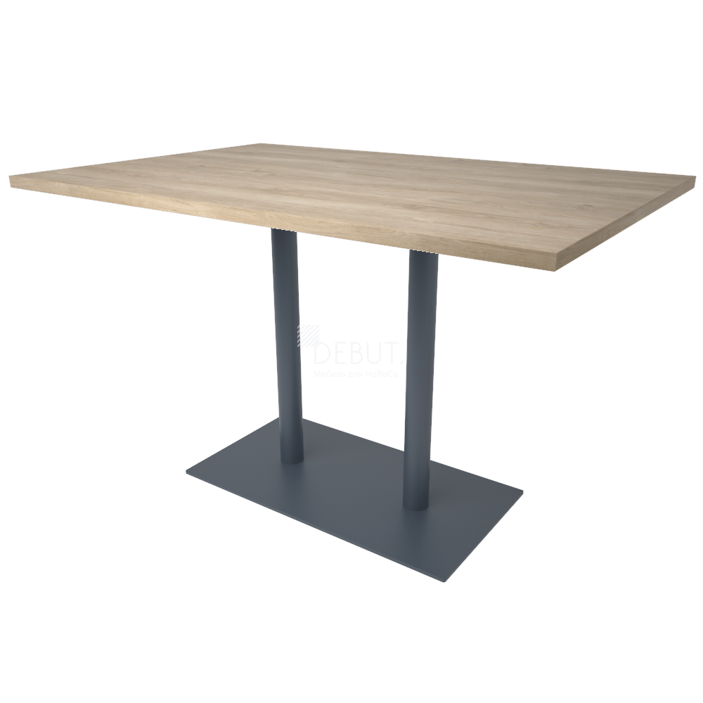 Стол Орбис Прямоугольный - 6289 Дуб мадуро - RAL7043 Маренго