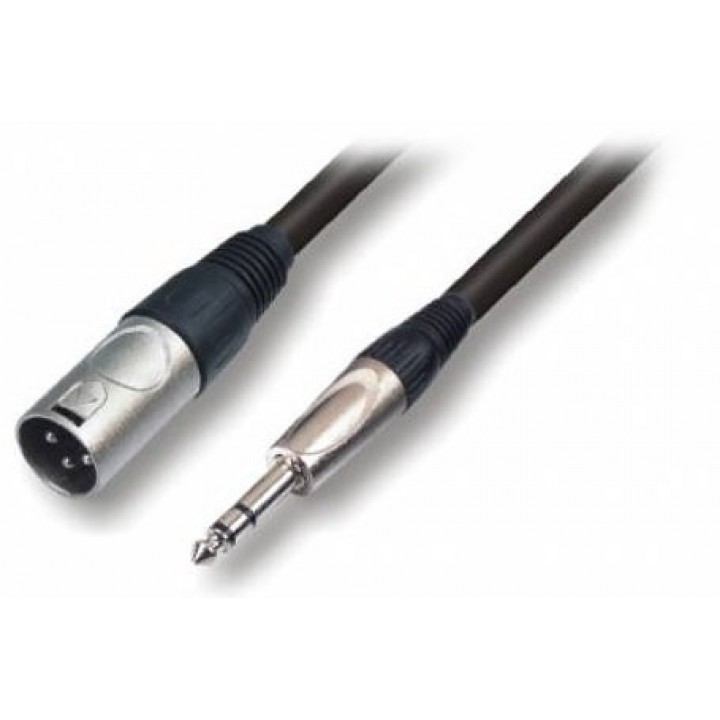Купить ROXTONE GMXJ260/5 кабель микрофонный, D=6.5 мм, XLR папа <-> стерео Jack 6.3 мм, 5 м