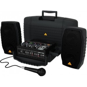 Behringer PPA200 портативная система звукоусиления,150 Вт, 5 каналов, эффекты, эквалайзер, микрофон + кабель