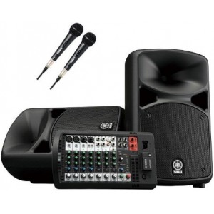 Yamaha STAGEPAS 600B2M - система звукоусиления 680 Вт (340 Вт + 340 Вт) с 2 микрофонами