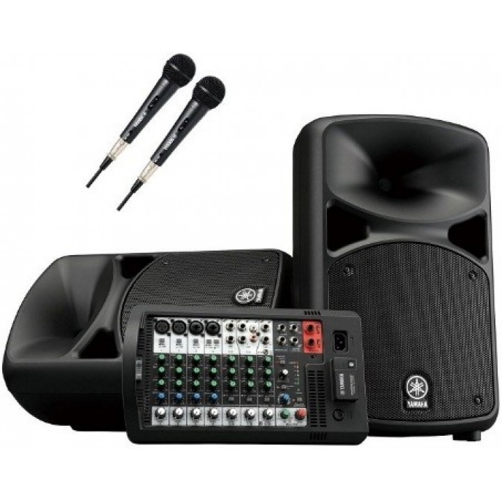 Купить Yamaha STAGEPAS 600B2M - система звукоусиления 680 Вт (340 Вт + 340 Вт) с 2 микрофонами