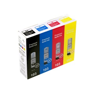 Чернила 103 для принтеров Epson L3100, L3101, L3110, L3150, L3151, L3156, L3160 - 4 цвета по 70 гр 