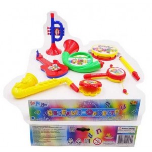 Детский набор музыкальных инструментов ABTOYS D-00064 Веселый оркестр для малышей, 8 предметов