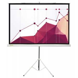 Экран Cactus Triscreen CS-PST-180x180, 180х180 см, 1:1, напольный черный