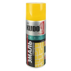 Эмаль аэрозольная Kudo желтая 520 мл ku-1013
