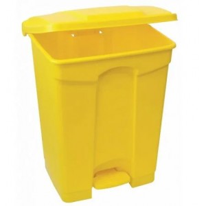 Емкость-контейнер для временного хранения и удаления медотходов класса Б (педаль) 15 л, желтый, Росс