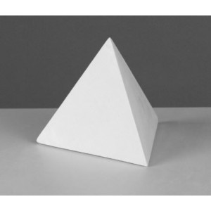 Геометрическая фигура пирамида правильная, 15 см (гипсовая)