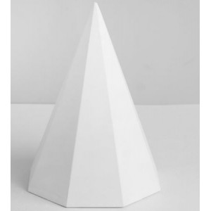 Геометрическая фигура пирамида восьмигранная, 20 см (гипсовая)