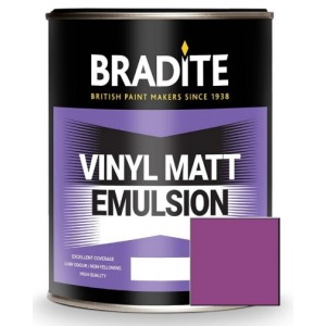 Краска интерьерная виниловая глубокоматовая для стен и потолков Bradite Vinyl Matt 1 л ral 4008 цвет