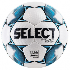  Мяч для футбола SELECT Brillant Super FIFA White/Cyan 810108-199