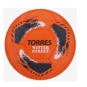 Мяч футбольный TORRES Winter Street, размер 5, 32 панели, резина, 4 подслоя, ручная сшивка, цвет ора