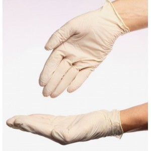 Перчатки медицинские, латексные, неопудренные, размер L, 50 пар, белые
