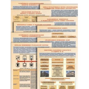 Плакаты "Основы ГО и защиты от ЧС" (10 плакатов 30*41 см)