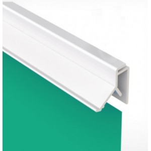 Профиль пластиковый защелкивающийся для плакатов CLICKER длина 1000 мм, цвет белый (без крючков-держ