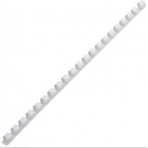Пружины пластиковые для переплета, КОМПЛЕКТ 100 шт., 10 мм (для сшивания 41-55 л.), белые