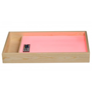 Стол для рисования песком с цветной подсветкой и отсеком для песка "МАЛЫШ+ЦО" 300х500 мм