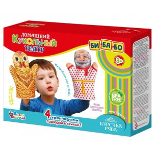 Театр кукольный для детей "Курочка Ряба" (4 куклы-перчатки)